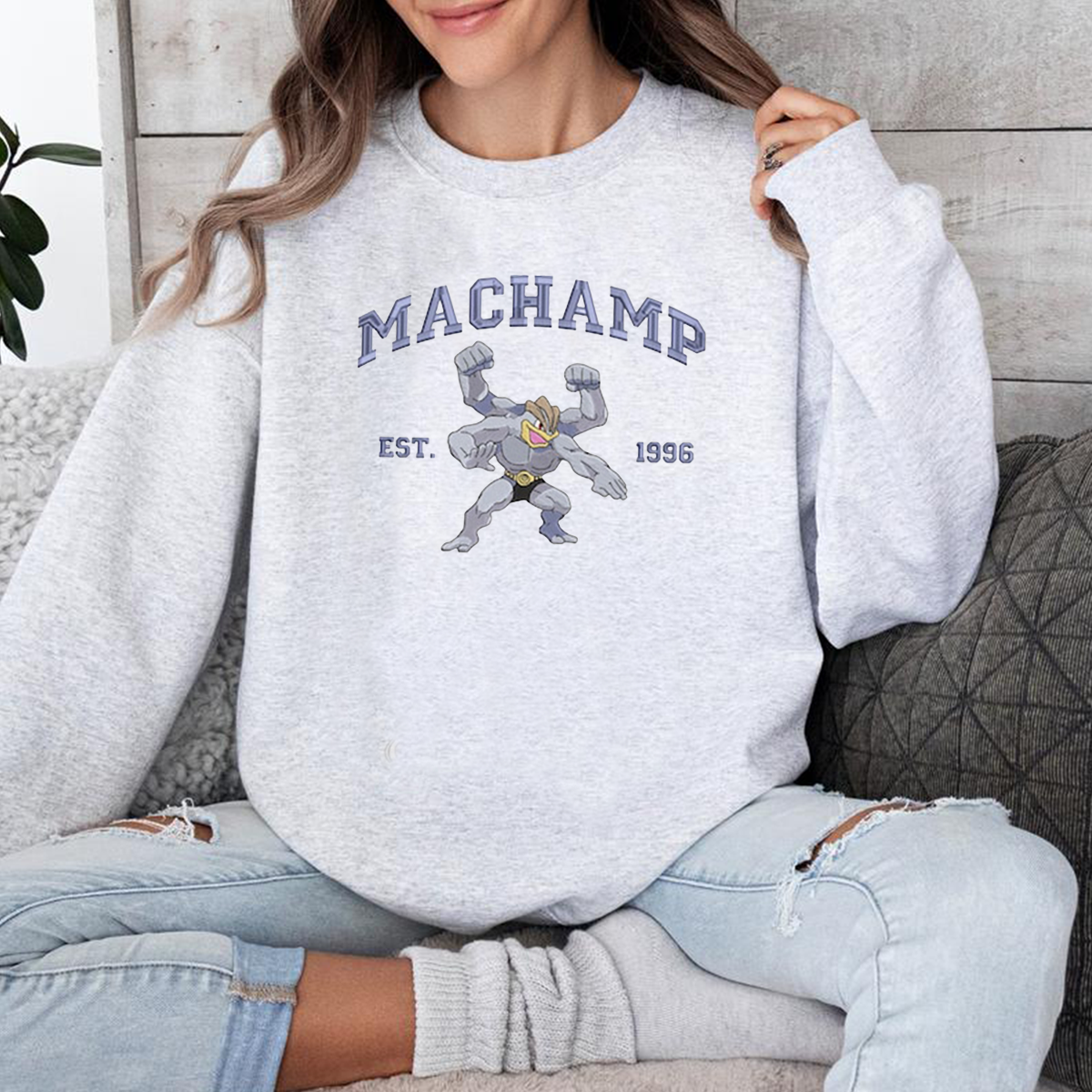 Anime Characters Embroidered Crewneck Sweatshirt,Hoodie,Personal Anime Gift Hoodie,Perfect Gift For Anime Lovers.
