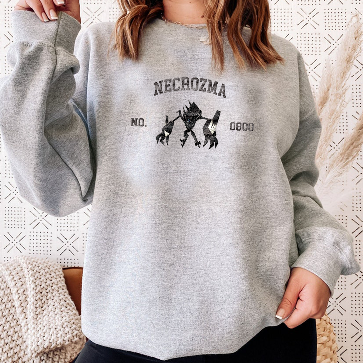 Necrozma Adorable Anime-Themed Embroidered T-Shirt,Crewneck,Hoodie-Trendy Versatile and a Thoughtful Gift for Friends