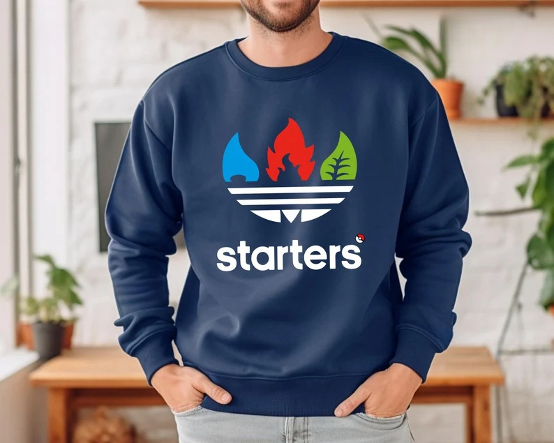 Retro Starters Shirt ,Funny Cartoon Crewneck Sweatshirt, Trendy PKM Characters Hoodie, Birthday Gift,Anime Gifts,Christmas Gift For Anime Lovers.Perfect Gift For Anime Lovers.