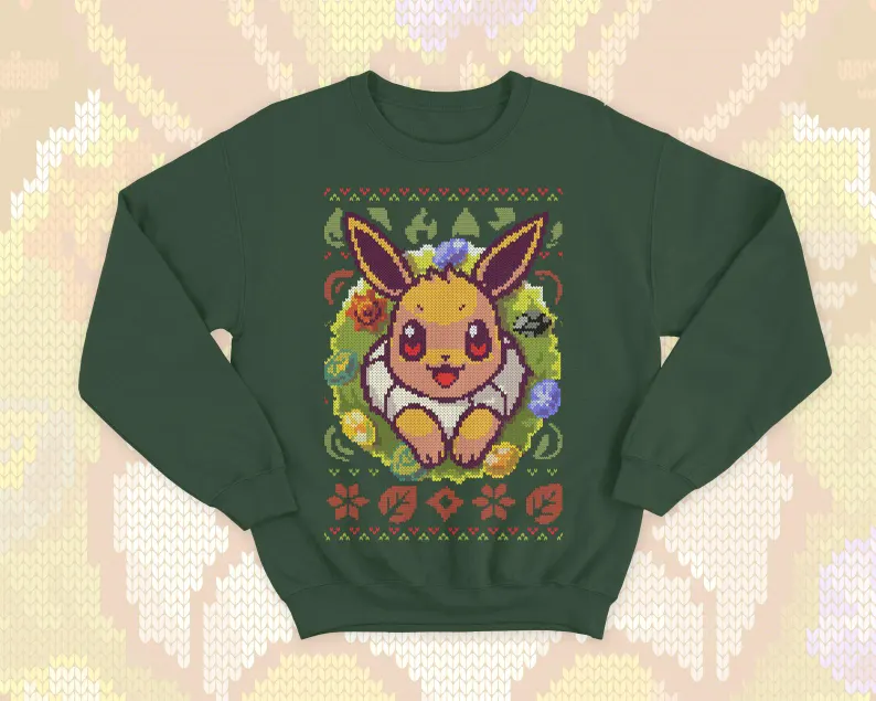 Cute and Kawaii Crewneck Sweatshirt gift - video game monster,Anime Gifts,Christmas Gift For Anime Lovers.Perfect Gift For Anime Lovers.