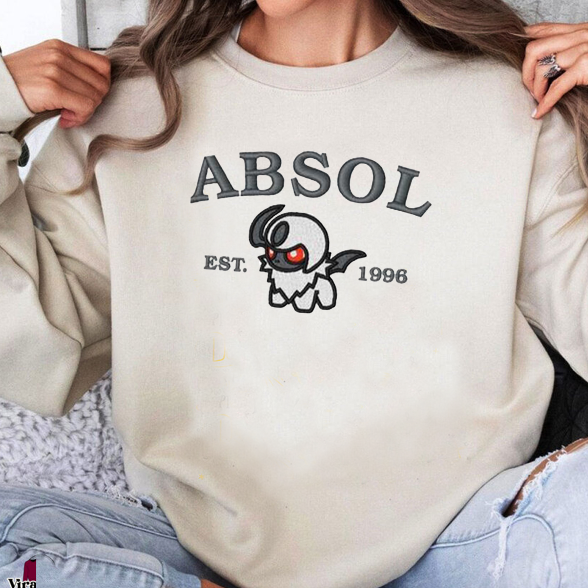 Absol Anime Anime Characters Embroidered Crewneck Sweatshirt,Hoodie,Personal Anime Gift Hoodie,Perfect Gift For Anime Lovers.