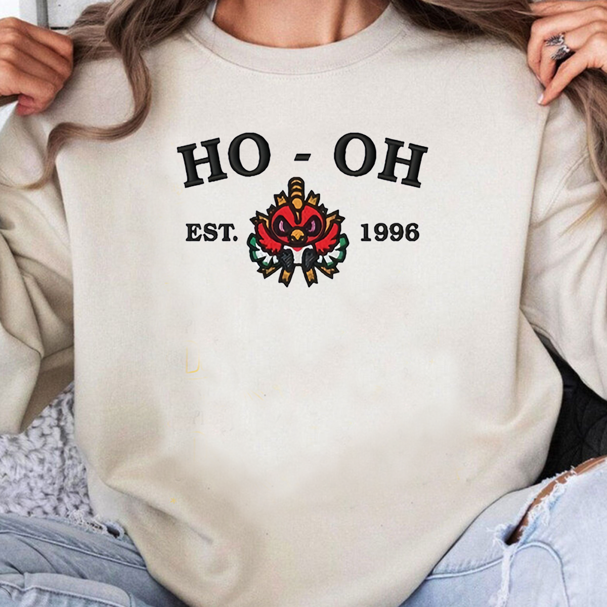 Anime Characters Embroidered Crewneck Sweatshirt,Hoodie For Gift,Personal Anime Gift Hoodie,Perfect Gift For Anime Lovers.