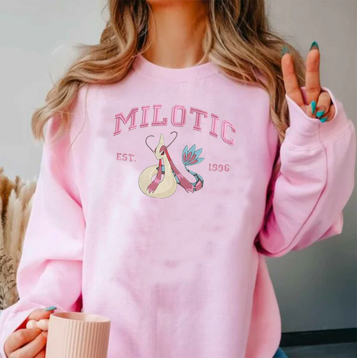 Anime Characters Embroidered Crewneck Sweatshirt,Hoodie,Personal Anime Gift Hoodie,Perfect Gift For Anime Lovers.