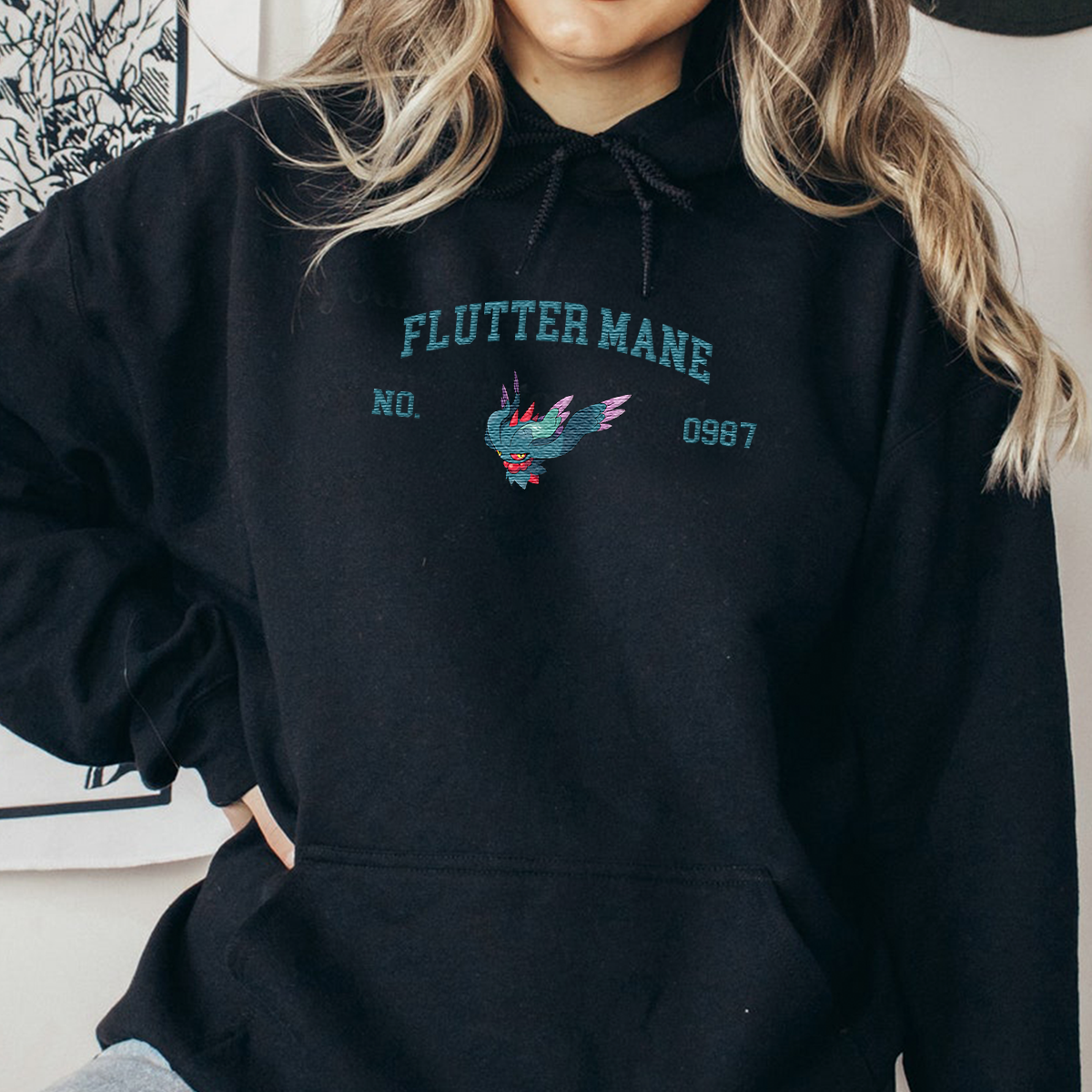 Fluttermane Adorable Anime-Themed Embroidered T-Shirt,Crewneck,Hoodie-Trendy Versatile and a Thoughtful Gift for Friends