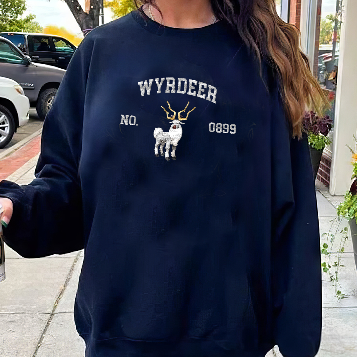 Wyrdeer Adorable Anime-Themed Embroidered T-Shirt,Crewneck,Hoodie-Trendy Versatile and a Thoughtful Gift for Friends