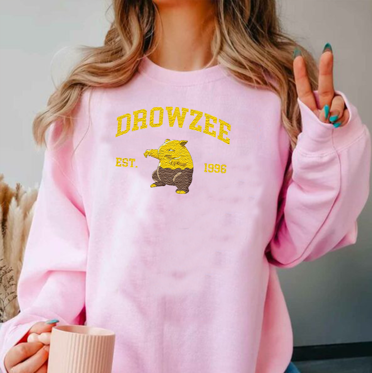 Anime Characters Embroidered Unisex Crewneck Sweatshirt,Hoodie For Gift,Personal Anime Gift Hoodie,Perfect Gift For Anime Lovers.