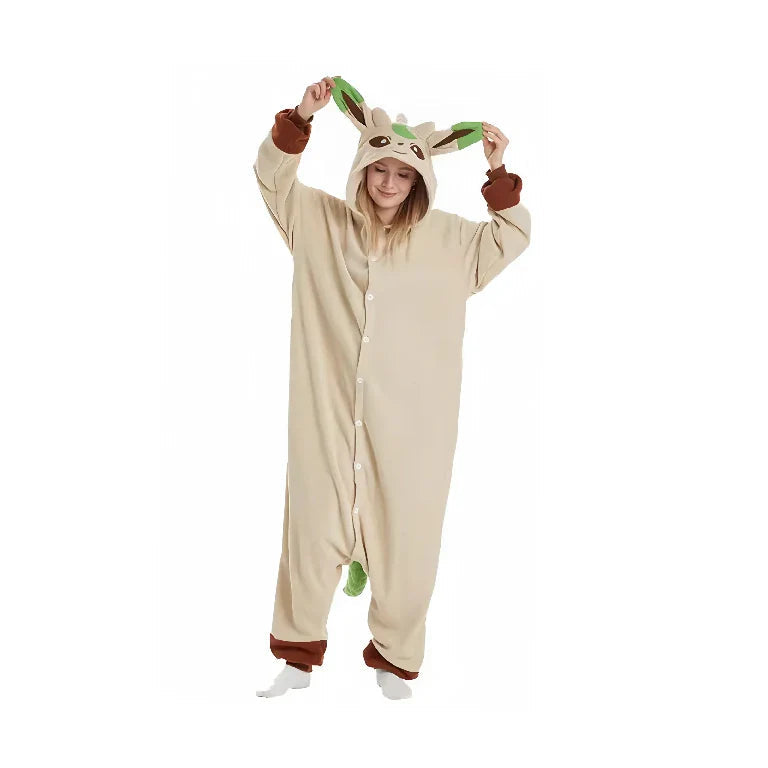 Leafeon Anime Anime Characters Funny Pajamas.Perfect Gift For Anime Lovers.