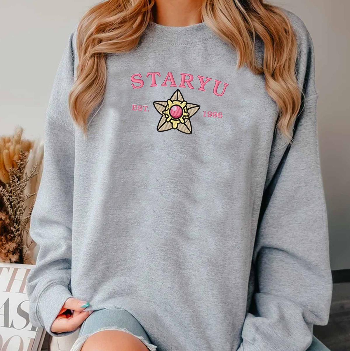 Anime Characters Embroidered Unisex Crewneck Sweatshirt,Hoodie For Gift,Personal Anime Gift Hoodie,Perfect Gift For Anime Lovers.