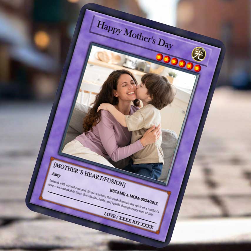 Yu-Gi-Love Mother's Day Card,Custom Yu-Gi-Oh Card Personalized Handmade keepsake card
