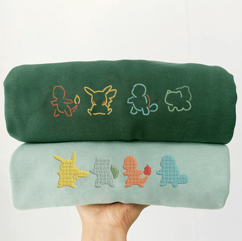 Anime Embroidered Crewneck Sweatshirt,Hoodie.Perfect Gift For Anime Lovers.
