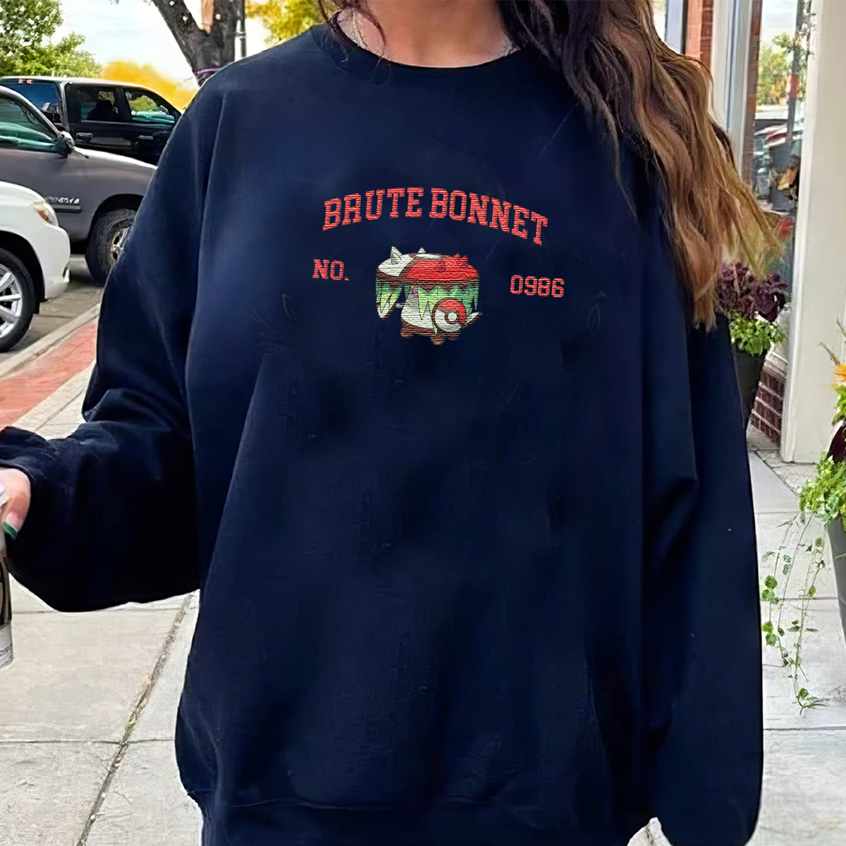 Brute Bonnet Anime-Themed Embroidered T-Shirt,Crewneck,Hoodie-Trendy Versatile and a Thoughtful Gift for Friends