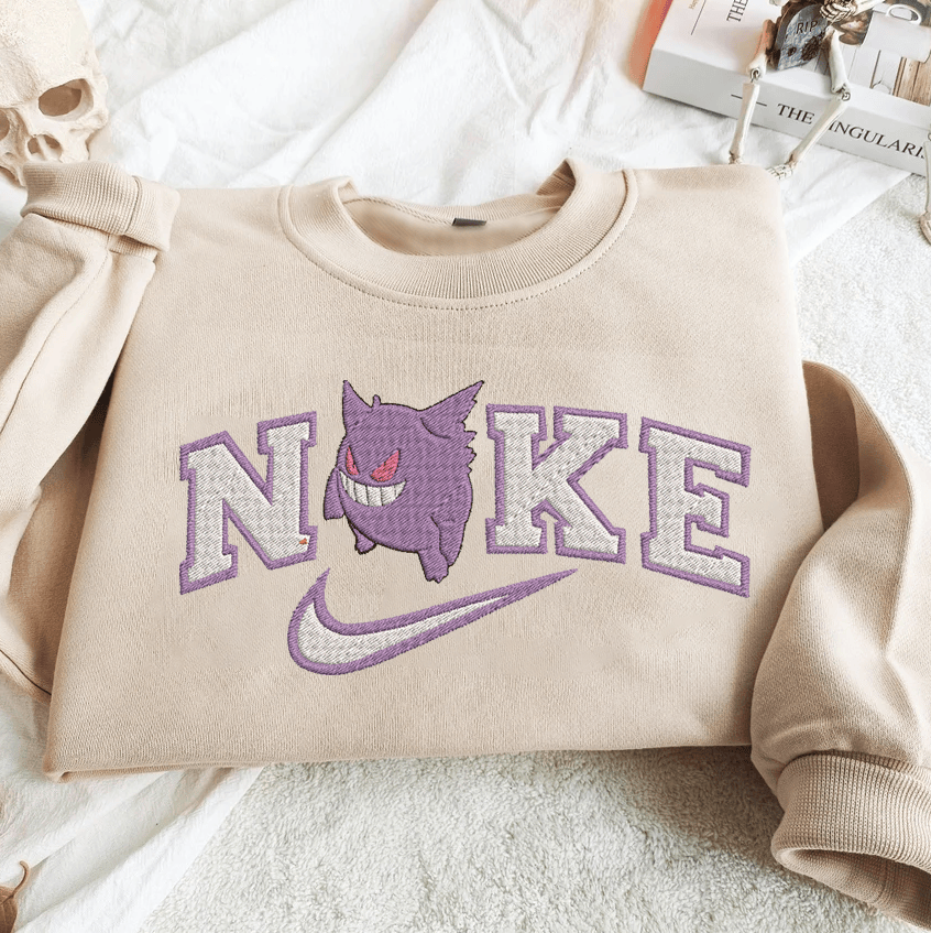 Personalized Anime Nike Embroidered Custom T-Shirt,Crewneck Sweatshirt,Hoodie.Perfect Gift For Anime Lovers.