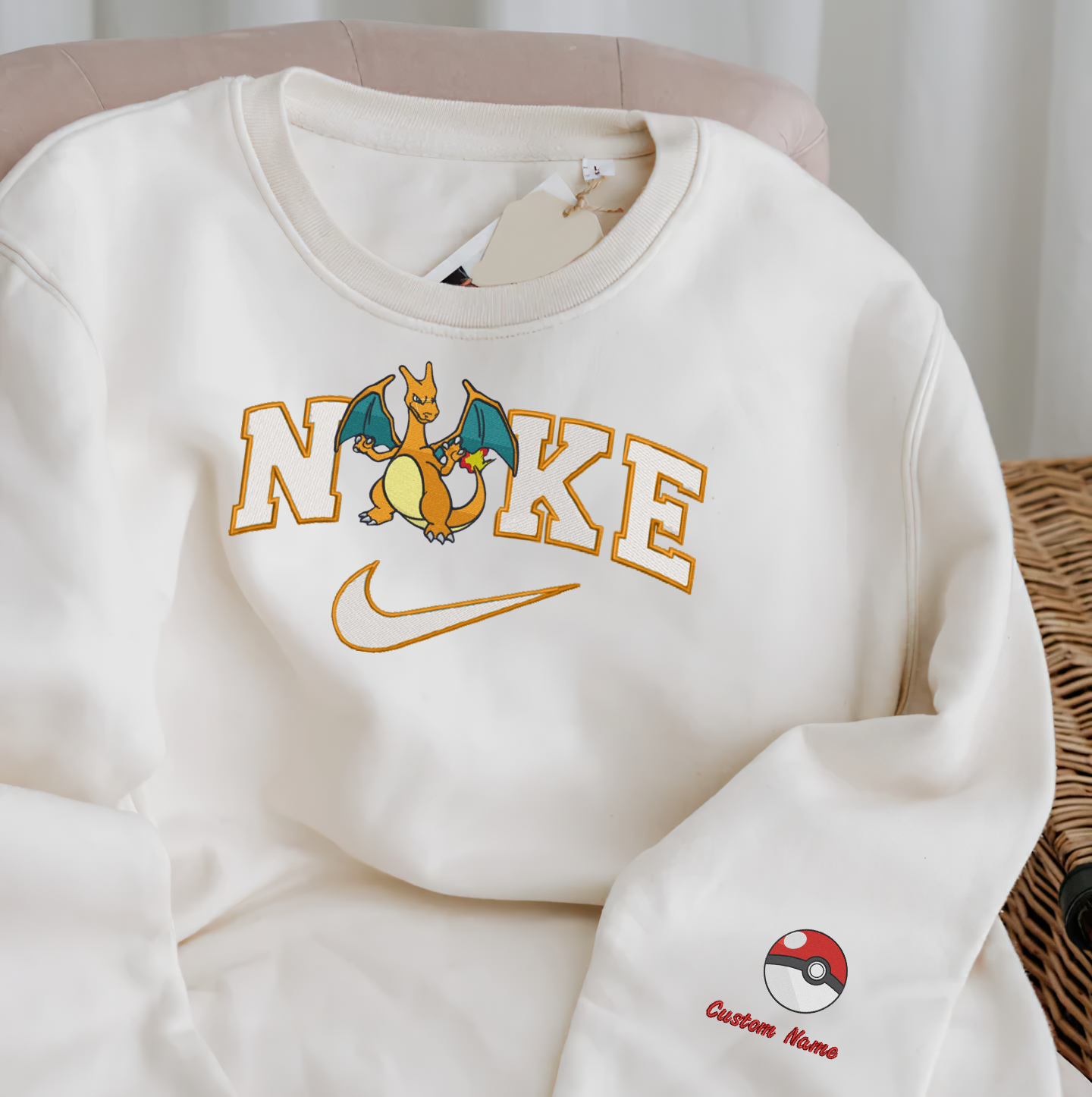 Anime Nike Embroidered  Custom T-Shirt,Crewneck Sweatshirt,Hoodie.Perfect Gift For Anime Lovers.