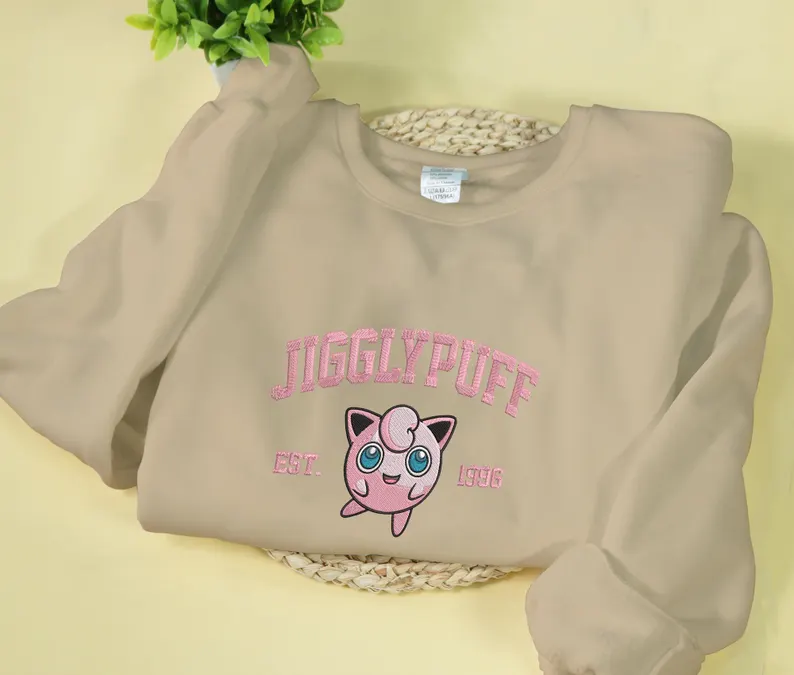 Embroidery Anime Character Crewneck Sweatshirt, Personal Anime Gift Hoodie, 90s Monster Stitched Shirt, Personal Anime Gift Hoodie,Christmas Gift For Anime Lovers.Perfect Gift For Anime Lovers.