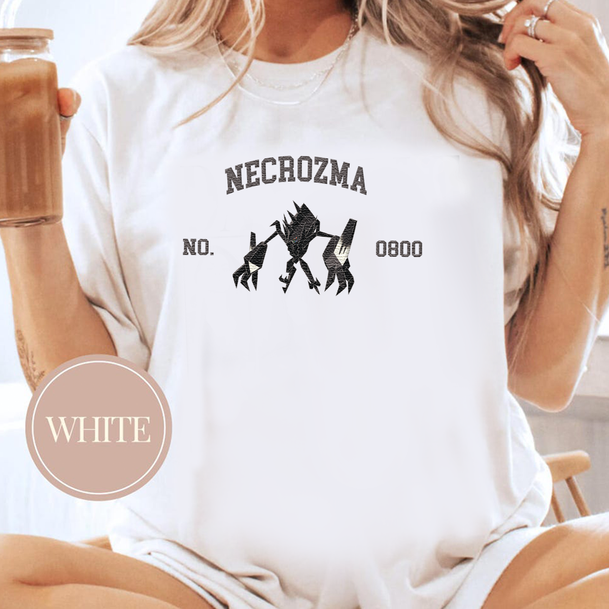 Necrozma Adorable Anime-Themed Embroidered T-Shirt,Crewneck,Hoodie-Trendy Versatile and a Thoughtful Gift for Friends