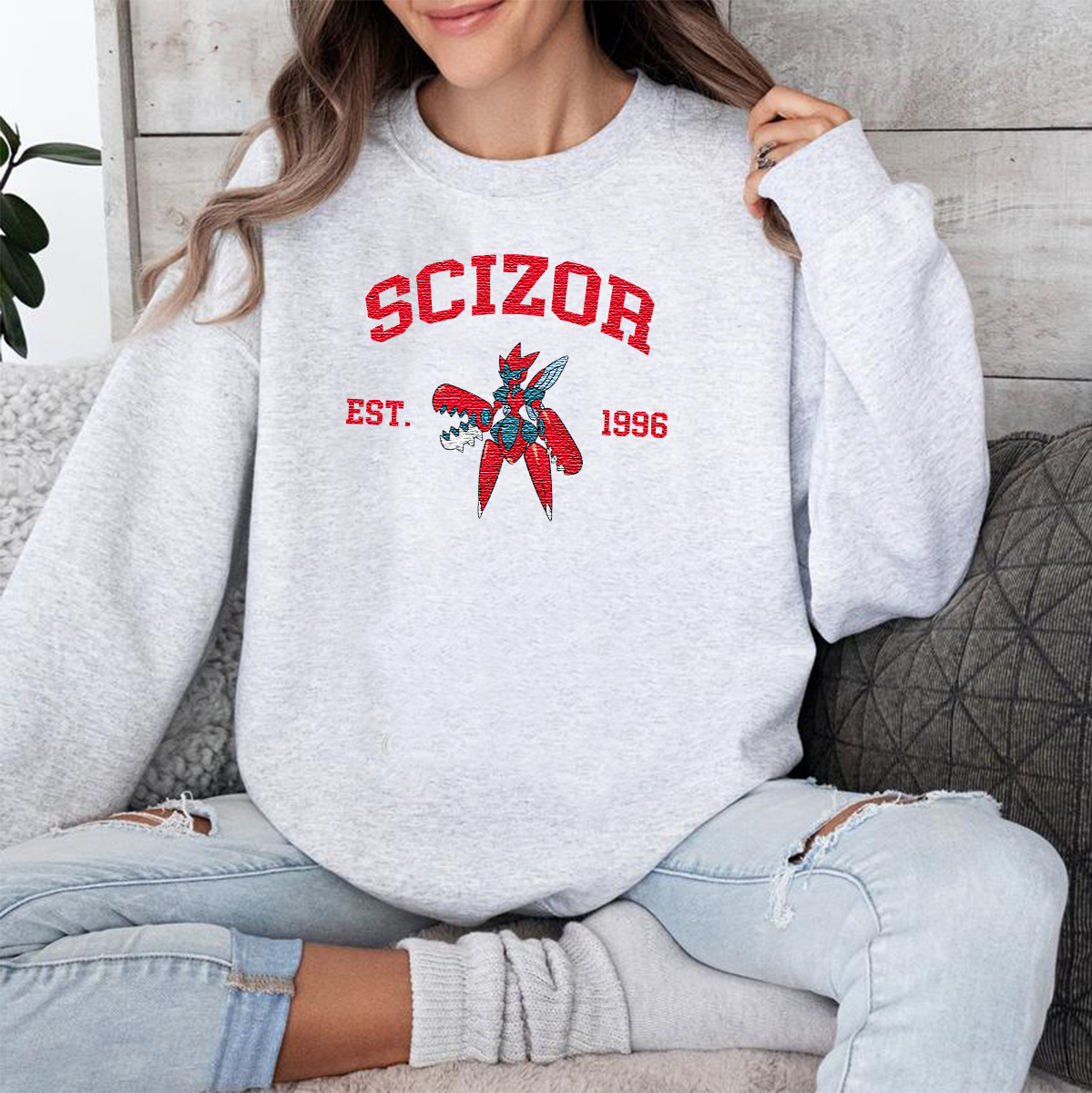 Anime Characters Embroidered Unisex Crewneck Sweatshirt,Hoodie For Gift,Personal Anime Gift Hoodie,Perfect Gift For Anime Lovers.