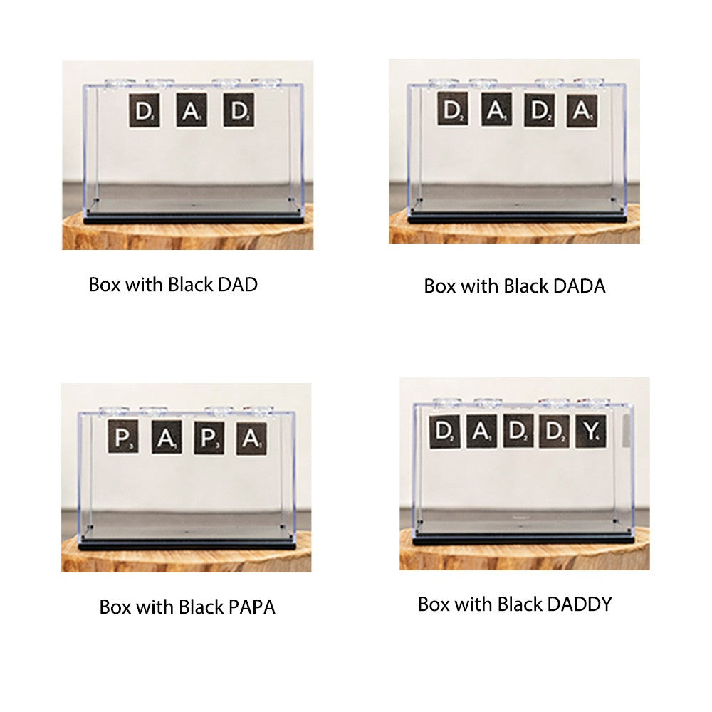 Personalised Minifigures With Kids Name For Dad Father's Day Gift