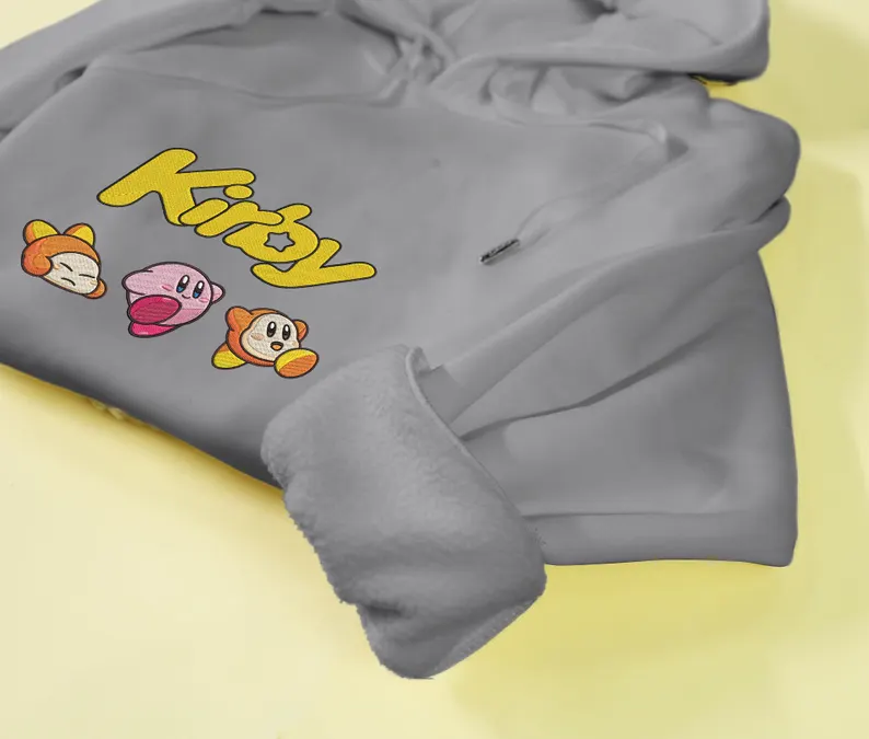 Kirby Embroidery Anime Character Crewneck Sweatshirt, Personal Anime Gift Hoodie, 90s Monster Stitched Shirt, Personal Anime Gift Hoodie,Christmas Gift For Anime Lovers.Perfect Gift For Anime Lovers.
