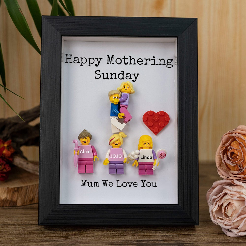 Personalised Minifigures With Kids Name For Mum Mother's Day Gift