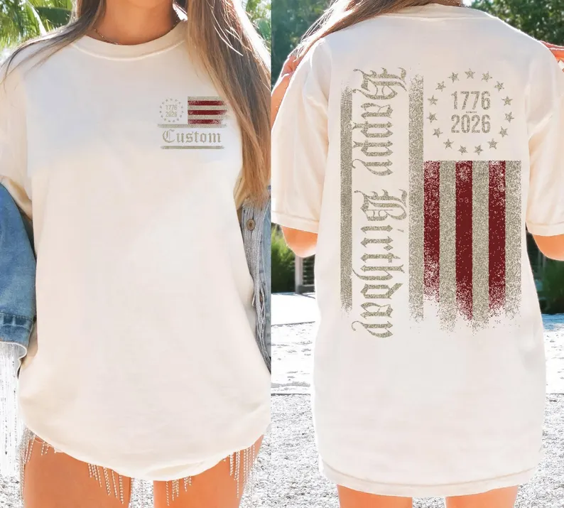 Custom USA 250th Anniversary Shirt, Personalized Patriotic Shirt, America 1776 2026 Shirt, Custom Name Patriotic Tee