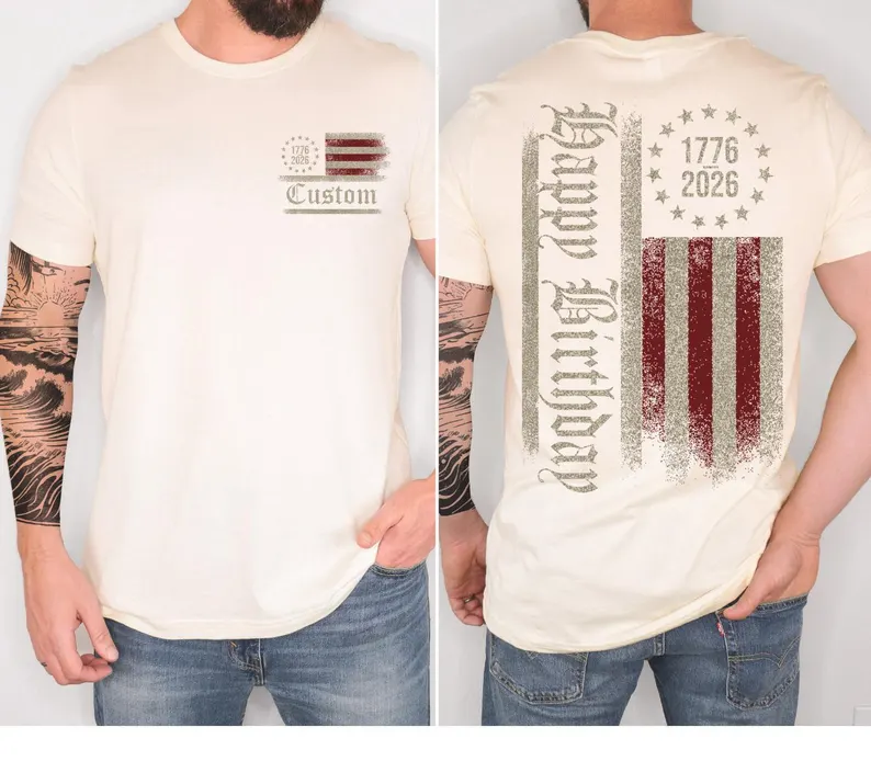 Custom USA 250th Anniversary Shirt, Personalized Patriotic Shirt, America 1776 2026 Shirt, Custom Name Patriotic Tee