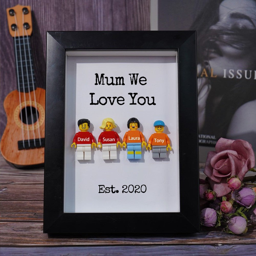 Personalised Minifigures With Kids Name For Mum Mother's Day Gift