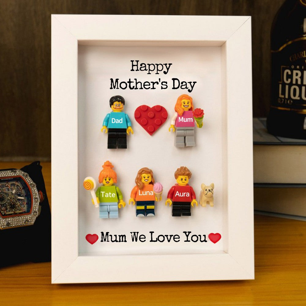 Personalised Minifigures With Kids Name For Mum Mother's Day Gift