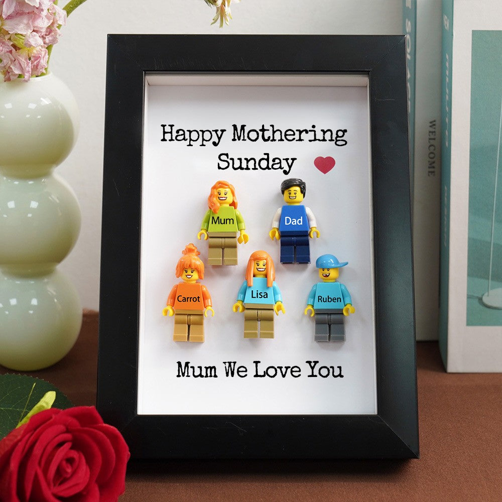 Personalised Minifigures With Kids Name For Mum Mother's Day Gift