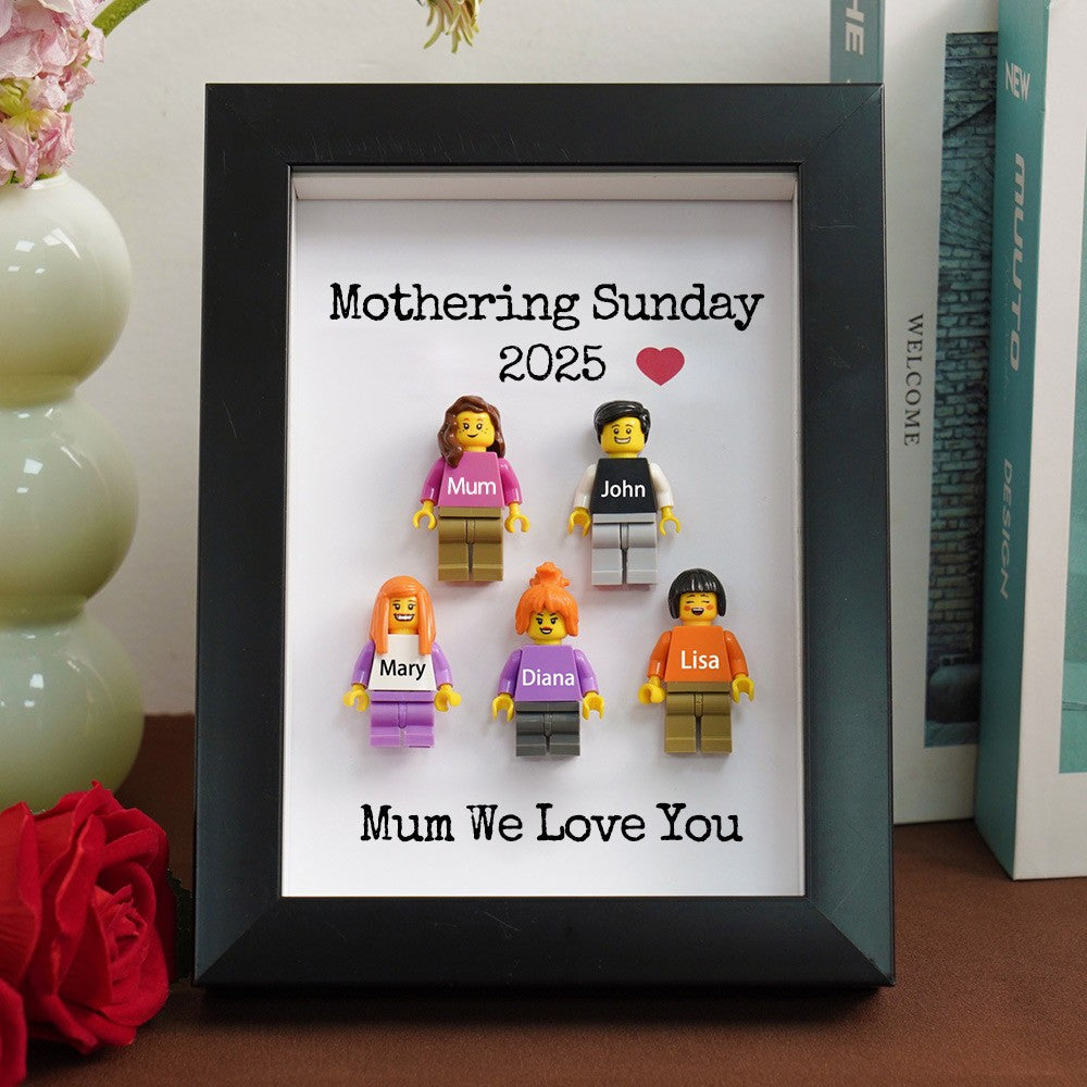 Personalised Minifigures With Kids Name For Mum Mother's Day Gift