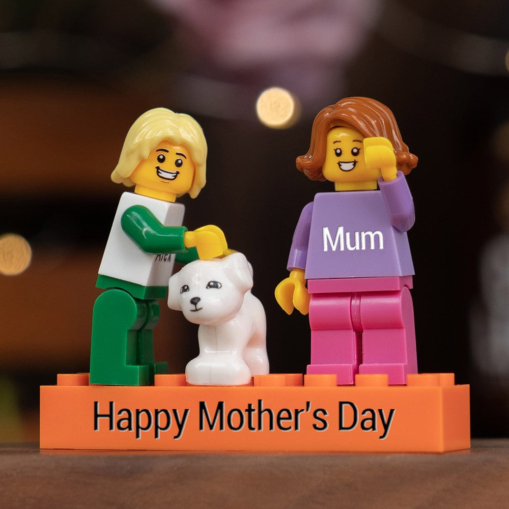 Personalised Minifigures With Kids Name For Mum Mother's Day Gift