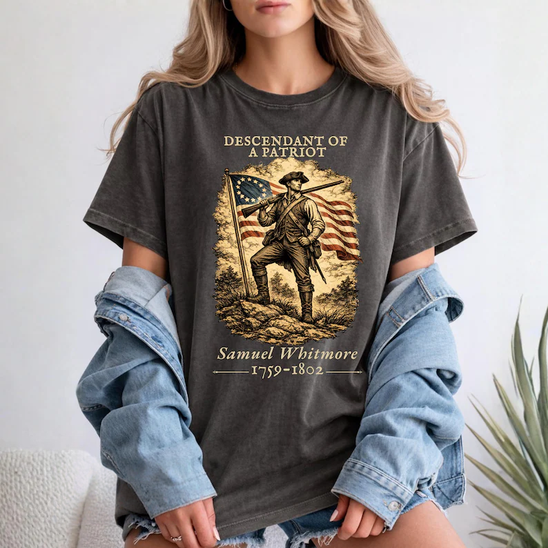 Descendant of a Patriot Shirt, Custom Revolutionary War Ancestor Tee, America 250 Shirt