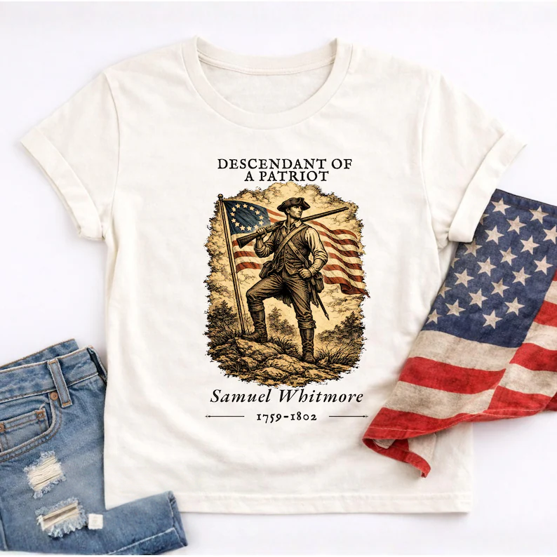 Descendant of a Patriot Shirt, Custom Revolutionary War Ancestor Tee, America 250 Shirt