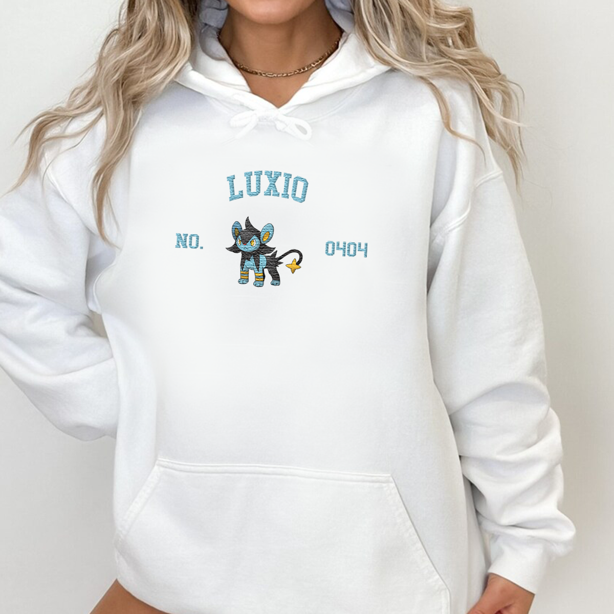 Luxio Adorable Anime-Themed Embroidered T-Shirt,Crewneck,Hoodie-Trendy Versatile and a Thoughtful Gift for Friends
