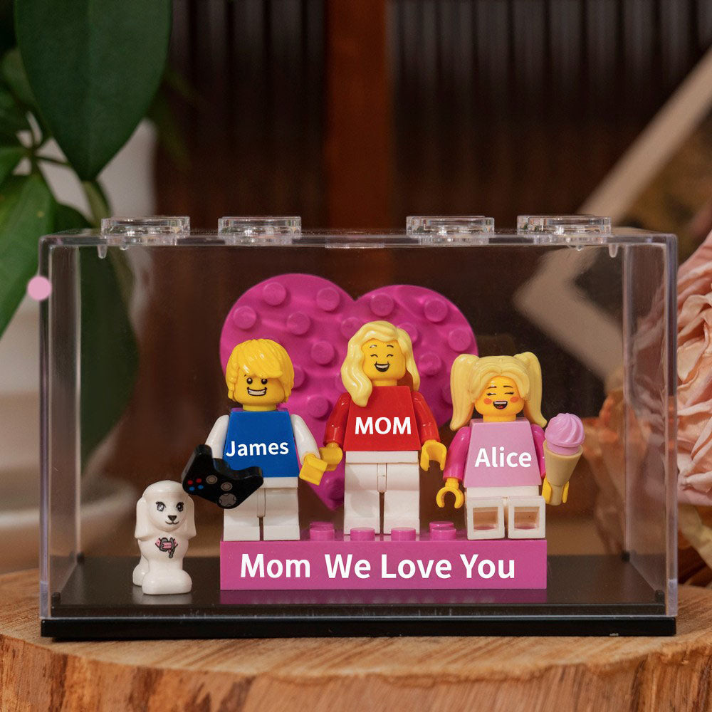 Personalised Minifigures With Kids Name For Mom Mother's Day Gift