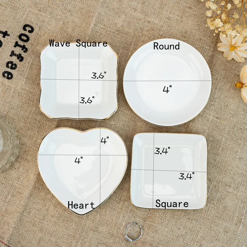 Custom College Logo Trinket Dish, Graduation Jewelry Dish,University Pride Trinket Tray,College Dorm Decor,End of Year Gifts,Alumni Gifts