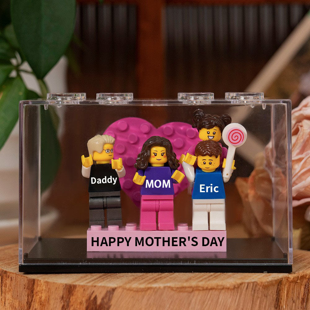 Personalised Minifigures With Kids Name For Mom Mother's Day Gift
