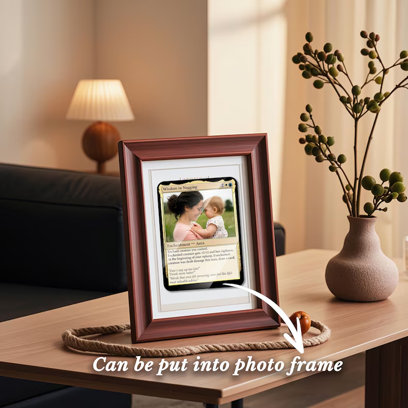 Custom Magic Gold Metal Card, Personalized Mom Cards, Mother’s Day Gift, Unique Gifts for Mom