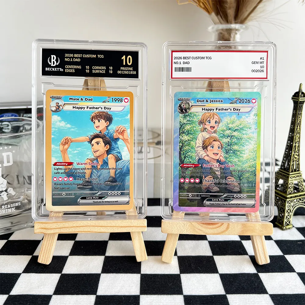 Custom Father's Day Dad Anime Limited Edition Poke Cards
