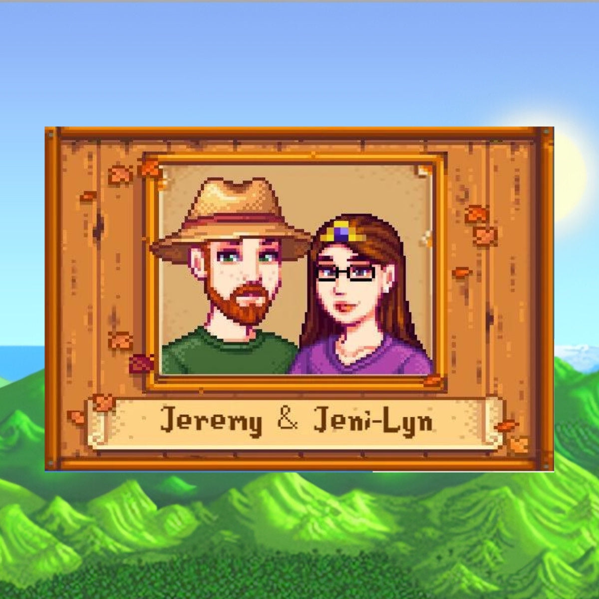 100% Handmade Stardew Valley Portraits - Perfect for Valentine's Day Anniversaries Birthdays Christmas