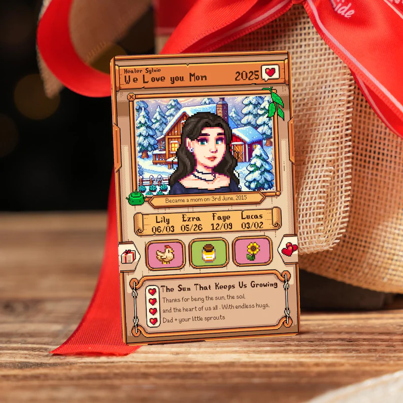 Individuelle Stardew Valley Karte – Personalisierte Geschenke für Paare – Jahrestagsgeschenk – Geschenk für Paare zum Jahrestag – Geschenk für ihn/sie – Geschenk für Landwirtschafts-Gamer