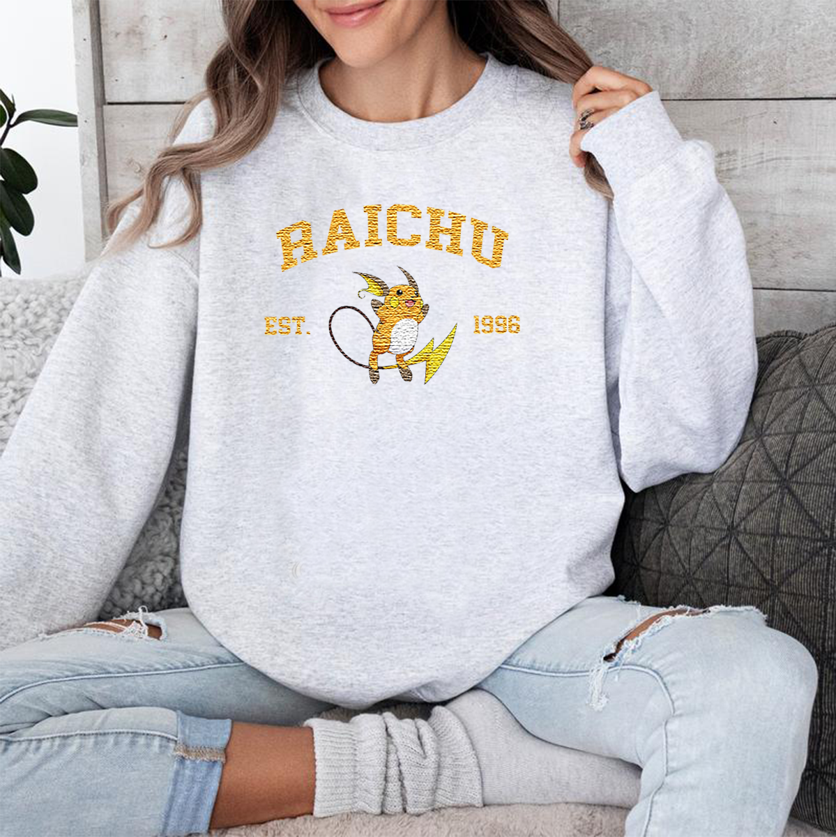 Anime Characters Embroidered Unisex Crewneck Sweatshirt,Hoodie For Gift,Personal Anime Gift Hoodie,Perfect Gift For Anime Lovers.