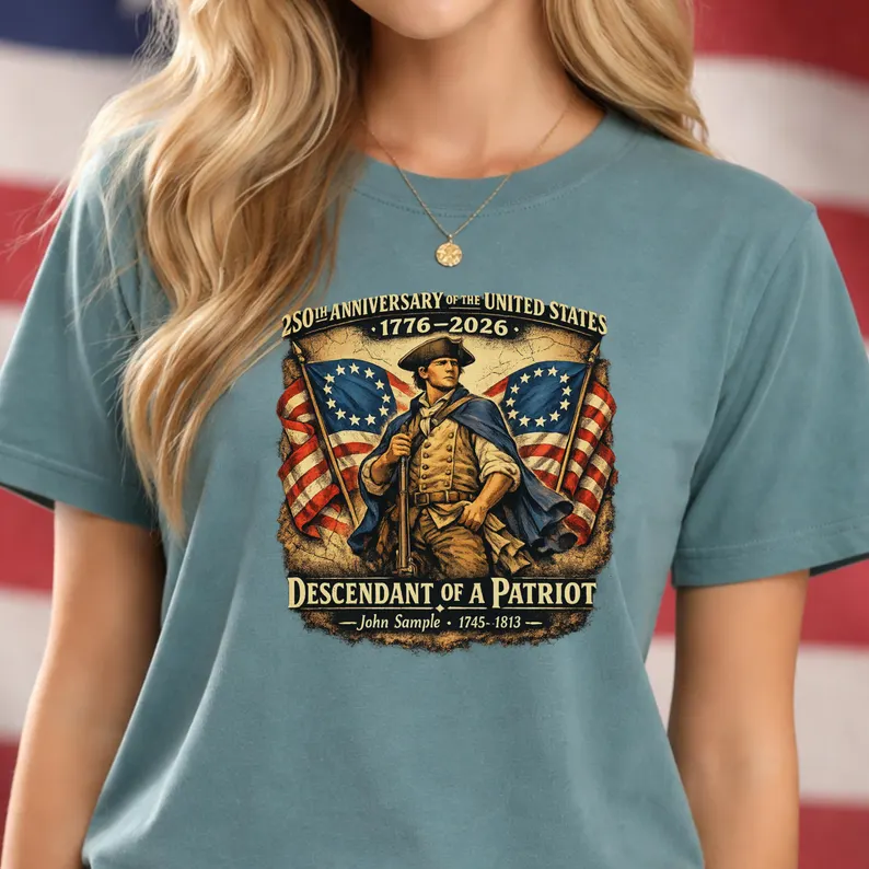 250th Anniversary USA Shirt, Personalized Patriotic Tee, 1776–2026 American Heritage