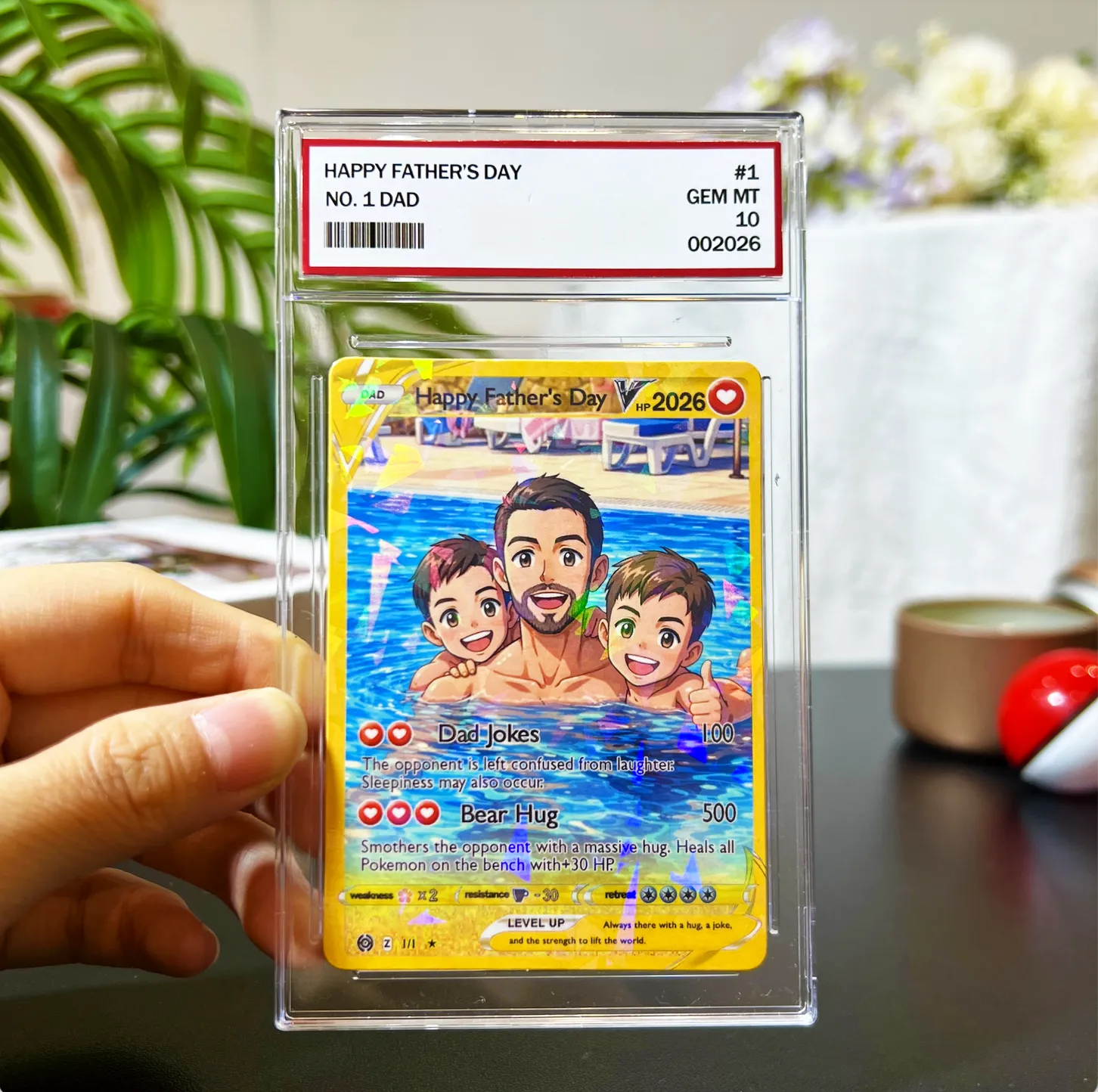 Personalized Photo Anime Card For Father's Day