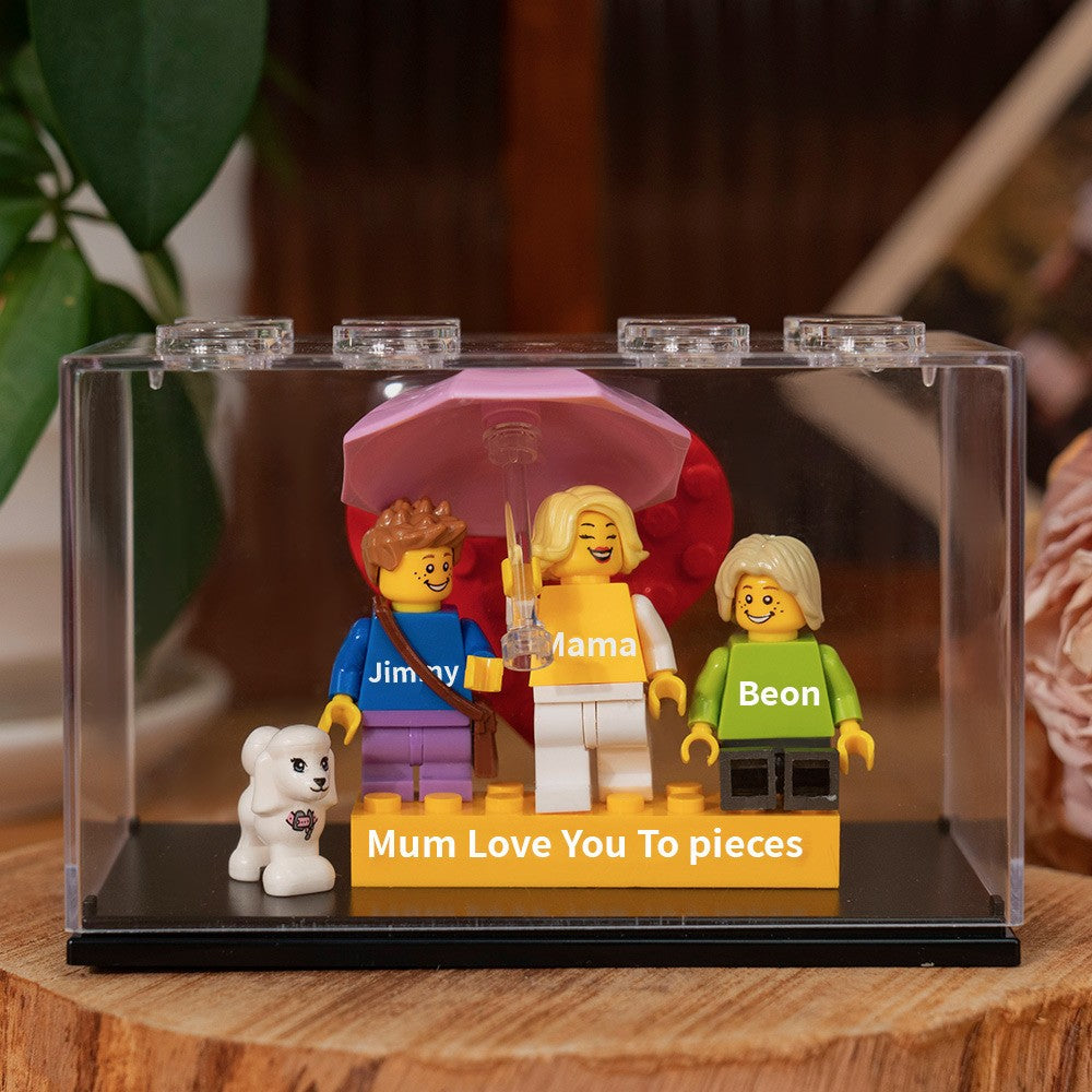 Personalised Minifigures With Kids Name For Mum Mother's Day Gift