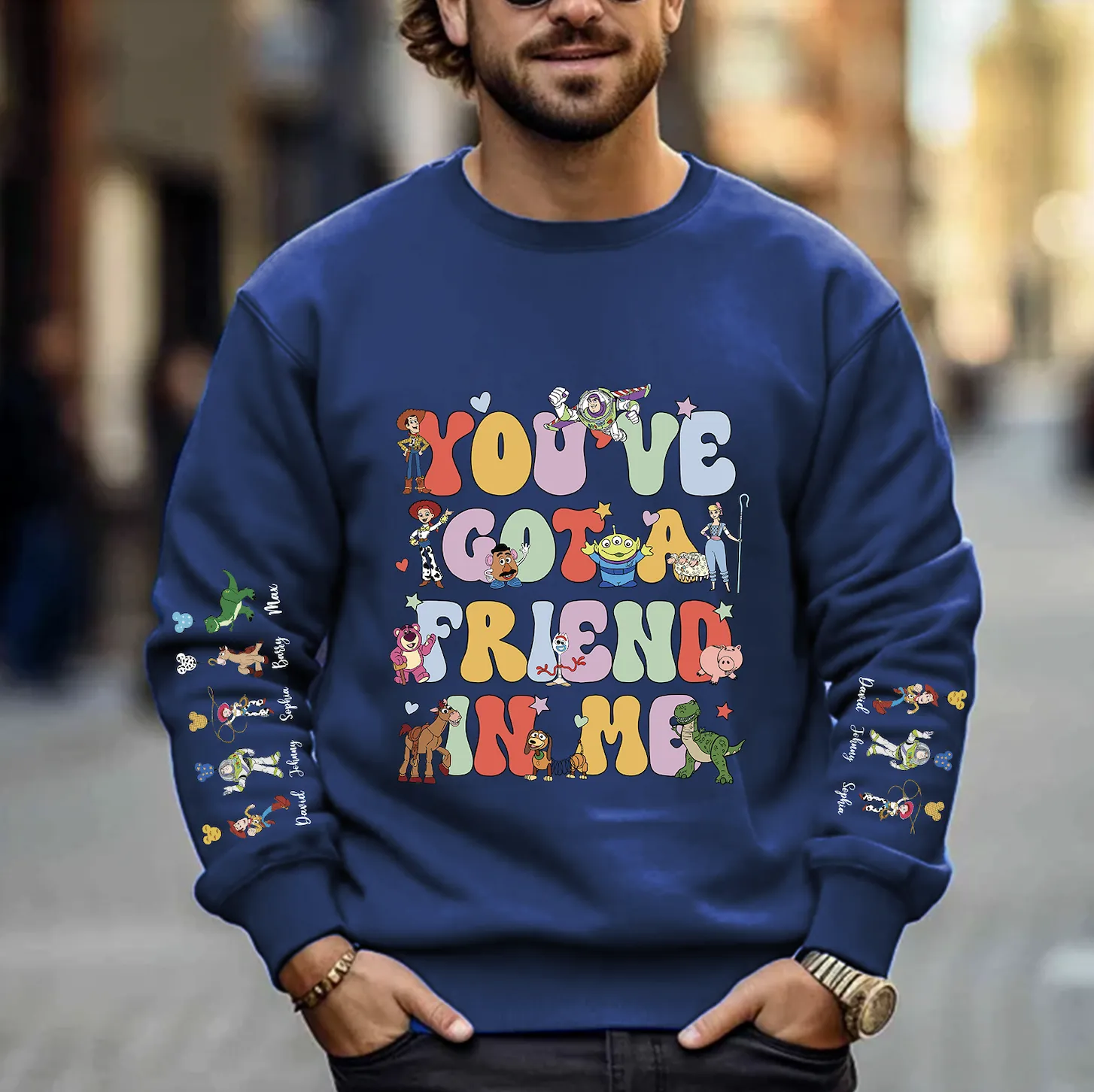 Personalized Toy Friends Dad Sweatshirt