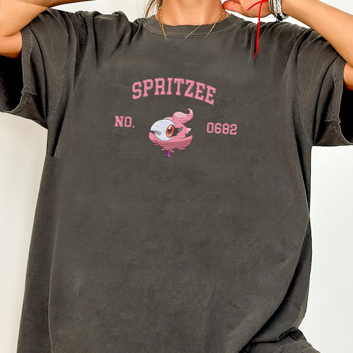 Spritzee Anime-Themed Embroidered T-Shirt,Crewneck,Hoodie-Trendy Versatile and a Thoughtful Gift for Friends