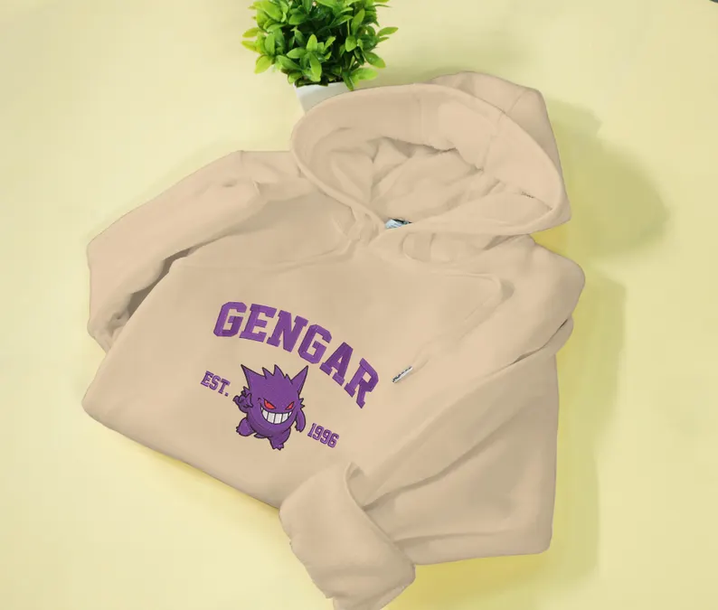 Embroidery Anime Character Crewneck Sweatshirt, Personal Anime Gift Hoodie, 90s Monster Stitched Shirt, Personal Anime Gift Hoodie,Christmas Gift For Anime Lovers.Perfect Gift For Anime Lovers.