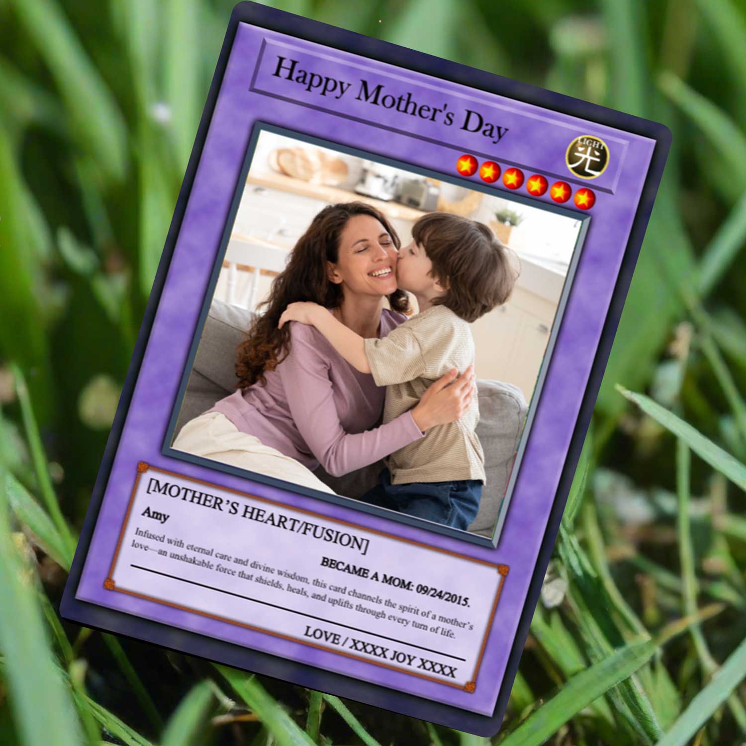 Yu-Gi-Love Mother's Day Card,Custom Yu-Gi-Oh Card  Personalized Handmade keepsake card