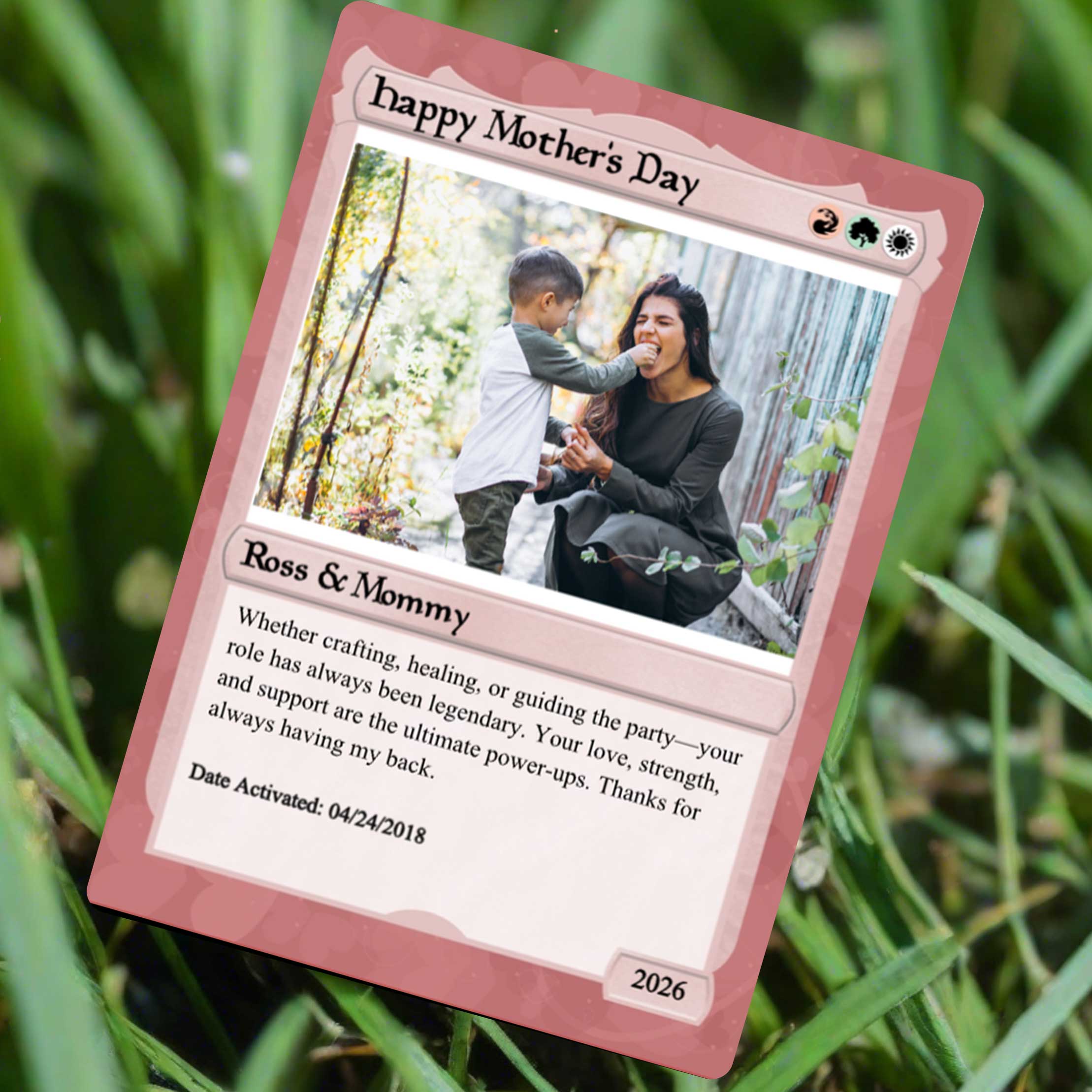 Love The Gathering Mother's day Card,Custom Magic The Gathering MTG Personalized Handmade keepsake card