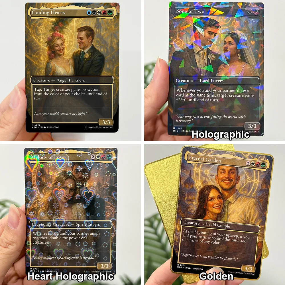 Custom Anime Couples Magic Card.Custom Gift for Valentine's Day,Anniversary.Valentine's Day,Anniversary gifts